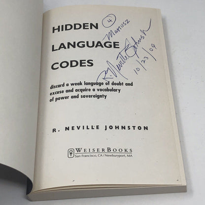 (Signed) Hidden Language Codes by R. Neville Johnston - Uncle Buddy's Beard & Used Books