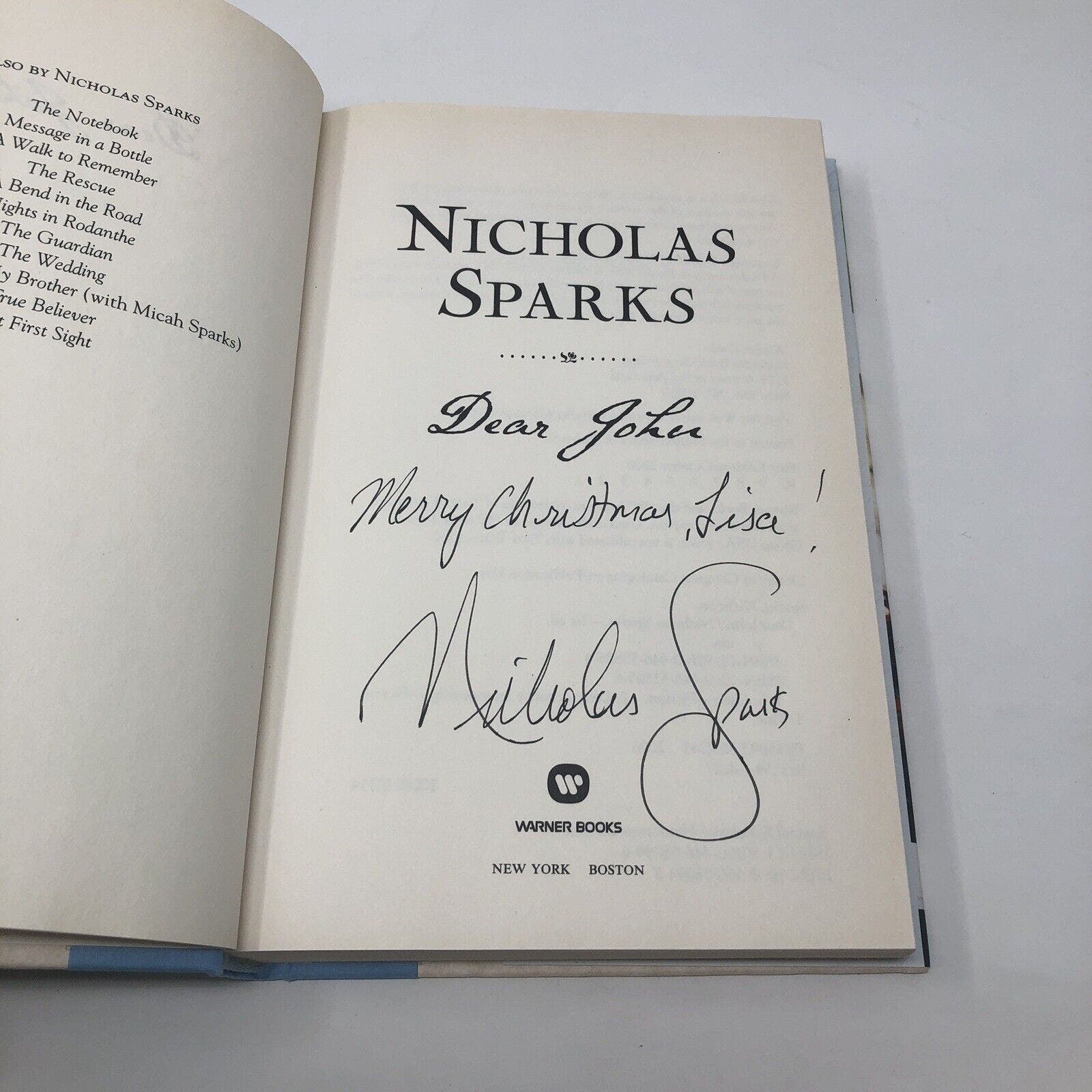 (Signed) Dear John by Nicholas Sparks ~ First Edition - Uncle Buddy's Beard & Used Books