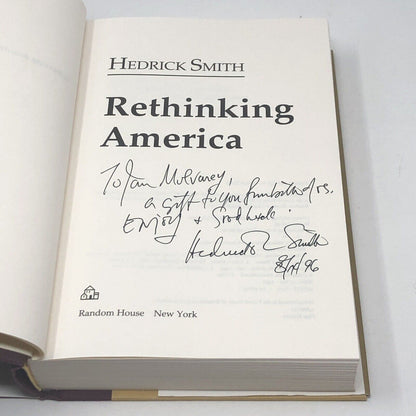 (Signed/Inscription) Rethinking America by Hedrick Smith - Uncle Buddy's Beard & Used Books