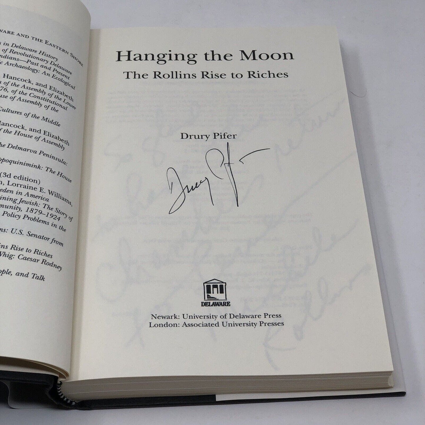 (Double Signed) Hanging the Moon:The Rollins Rise to Riches by Drury L. Pifer - Uncle Buddy's Beard & Used Books