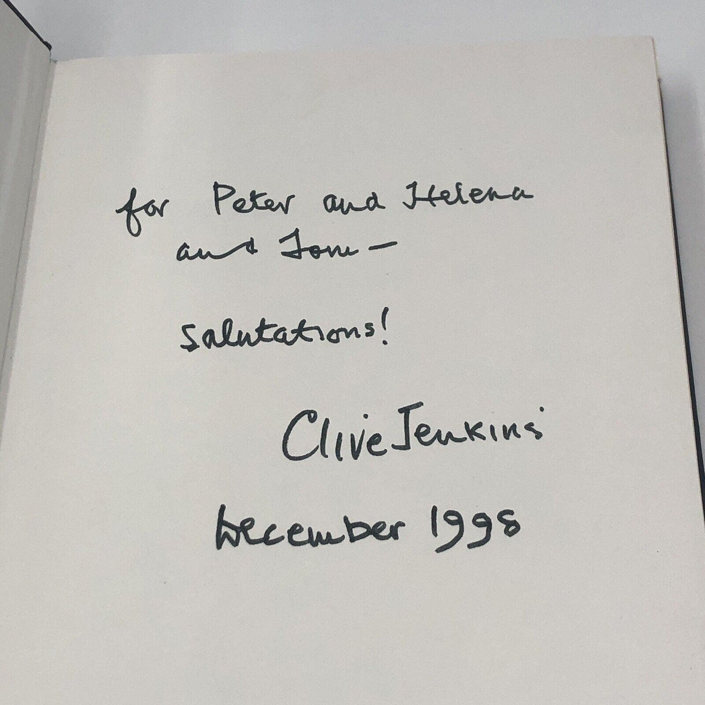 (Signed Inscription) All Against the Collar By Clive Jenkins - Uncle Buddy's Beard & Used Books