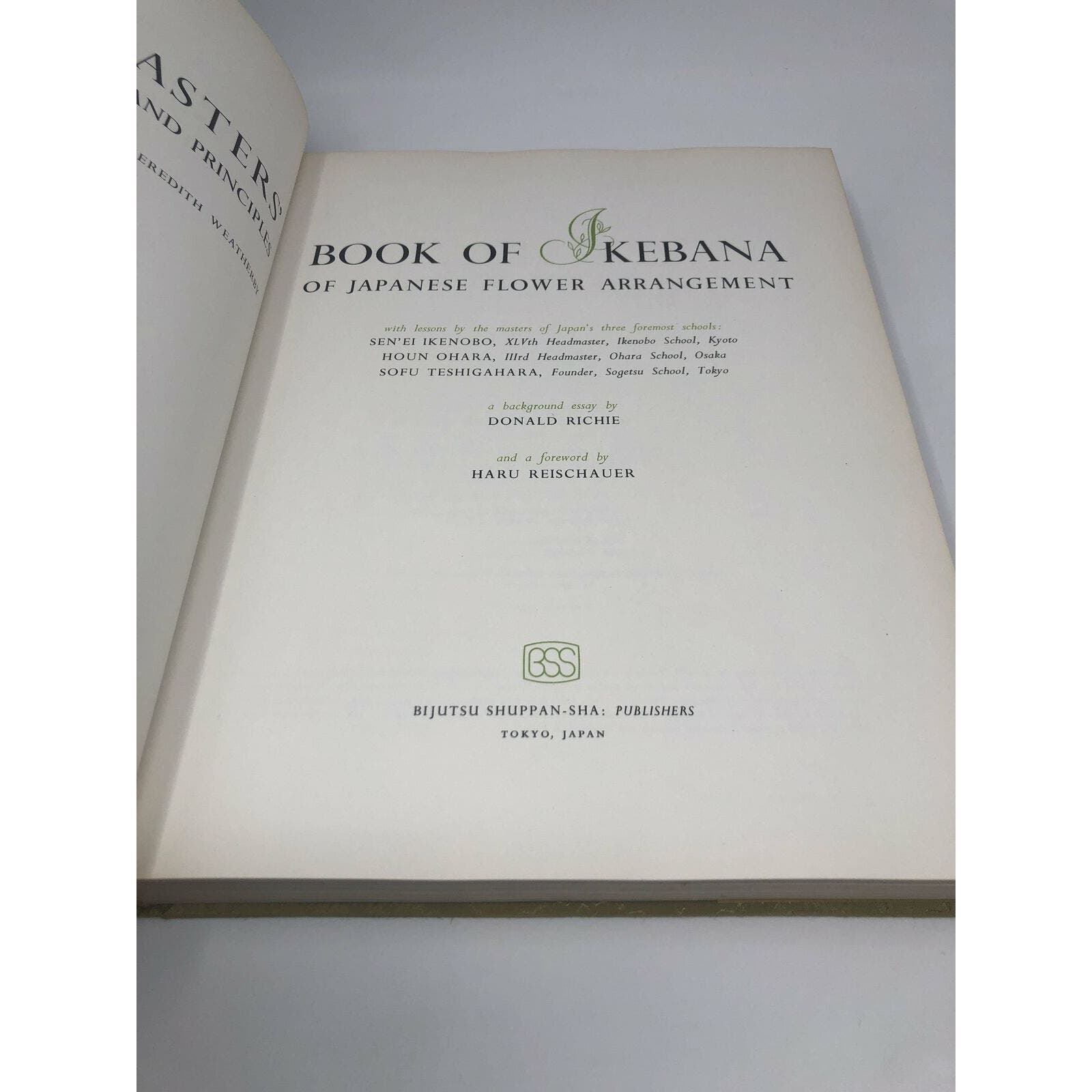 (First Edition) THE MASTERS BOOK OF IKEBANA: JAPANESE FLOWER ARRANGING by Richie & Weatherby - Uncle Buddy's Beard & Used Books