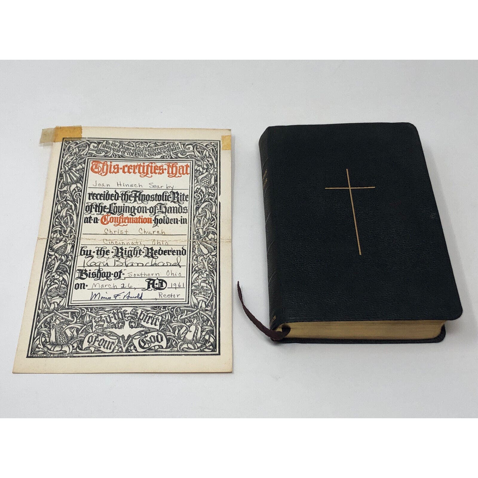 The Book of Common Prayer 1952, Includes Confirmation from 1961 in Southern Ohio - Uncle Buddy's Beard & Used Books